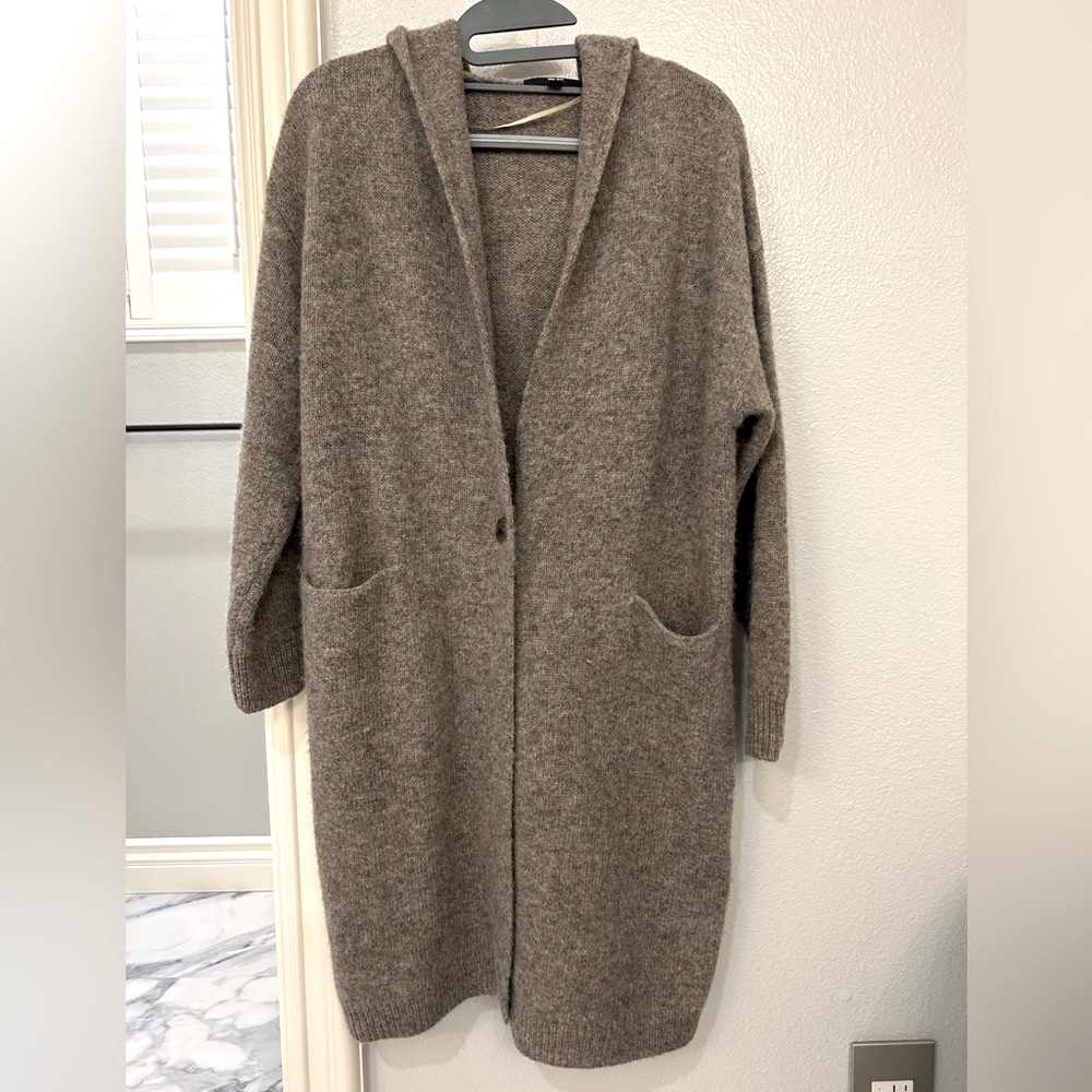 Uniqlo Gray Hooded Coat